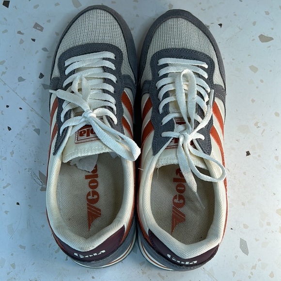 Gola Classics Men's Daytona Sneakers Off White/Ash/Moody Orange - Picture 5 of 7